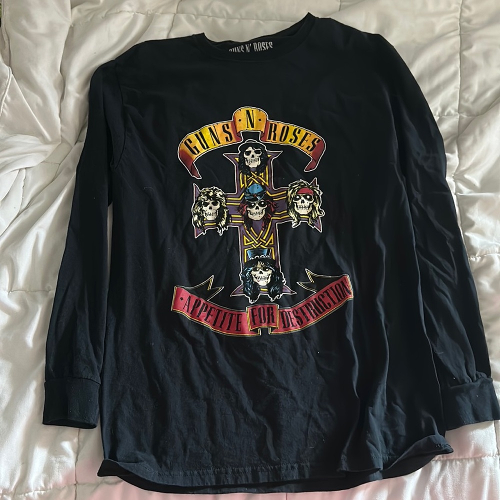 Guns and Roses Long Sleeve Band Tee